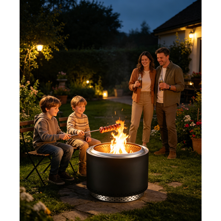 electriQ Smokeless Firepit - Black