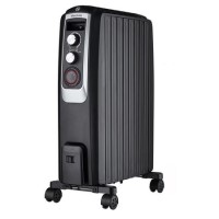 electriQ 2000W Oil Filled Radiator with Thermostat and 24 hr Timer - Black electriQ 2000W Oil Filled Radiator with Thermostat and 24 hr Timer - Black