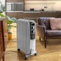 electriQ 2000W Oil Filled Radiator with Thermostat and 24 hr Timer - White