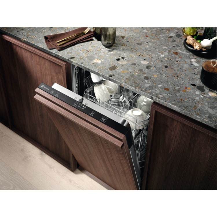 Electrolux 300 AirDry Integrated Dishwasher - F Rated Black control panel