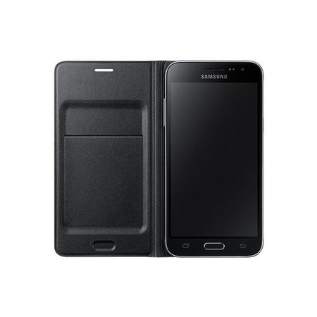 Samsung Galaxy J3 2016 Flip Wallet Case - Black