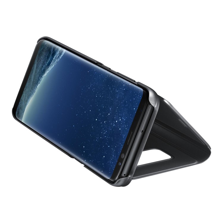 Samsung Clear View Standing Cover for Galaxy S8 - Black 