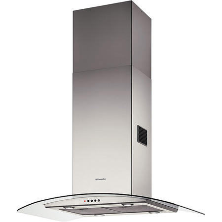 Electrolux EFA90245X Curved Glass 90cm Island Cooker Hood Stainless Steel
