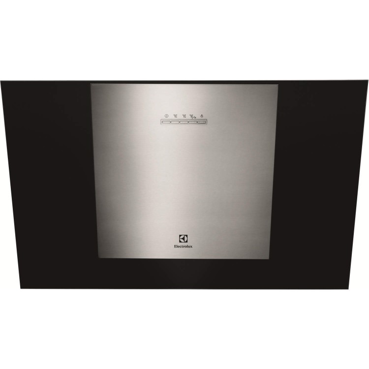 Electrolux EFF80550DK Angled 80cm Cooker Hood With Black Glass Canopy