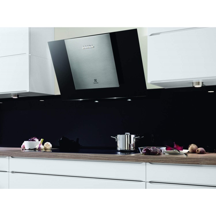 Electrolux EFF80569DK 80cm Angled Cooker Hood Black