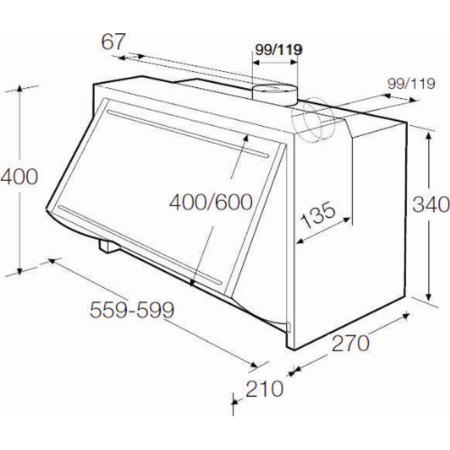 Electrolux EFI60012S 60cm Integrated Cooker Hood