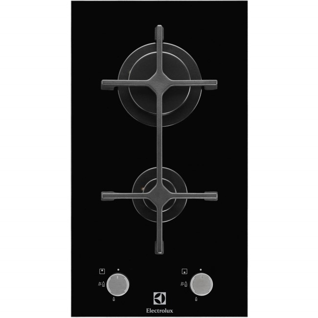 Electrolux EGC3322NOK Two Burner Domino Gasonglass Hob Black