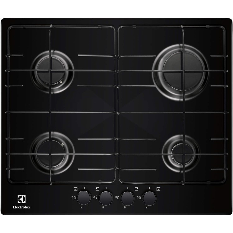 Electrolux EGG6242NOK 58cm Wide Black Four Burner Gas Hob