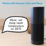 Refurbished electriQ 2000W Black Designer Glass Heater Wall Mountable Low Energy with Smart WiFi Alexa Ultra Slim only 8cm Bathroom Safe IP24