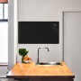Refurbished electriQ 2000W Black Designer Glass Heater Wall Mountable Low Energy with Smart WiFi Alexa Ultra Slim only 8cm Bathroom Safe IP24