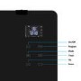 Refurbished electriQ 2000W Black Designer Glass Heater Wall Mountable Low Energy with Smart WiFi Alexa Ultra Slim only 8cm Bathroom Safe IP24