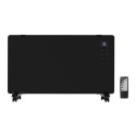 A2/EGH20AWB Refurbished electriQ 2000W Black Designer Glass Heater Wall Mountable Low Energy