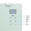 GRADE A3 - electriQ 2000W Designer Glass Heater Wall Mountable Low Energy with Smart WiFi Alexa - Ultra Slim only 8cm  Bathroom Safe IP24