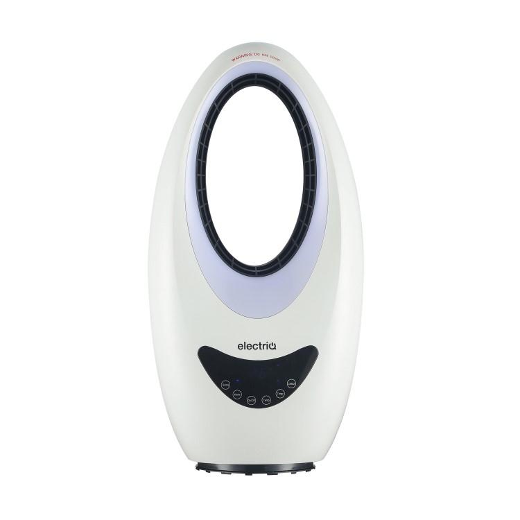 GRADE A1 - electriQ eiQ-AM09 24 inch Hot and Cool Bladeless Fan with Mood Light