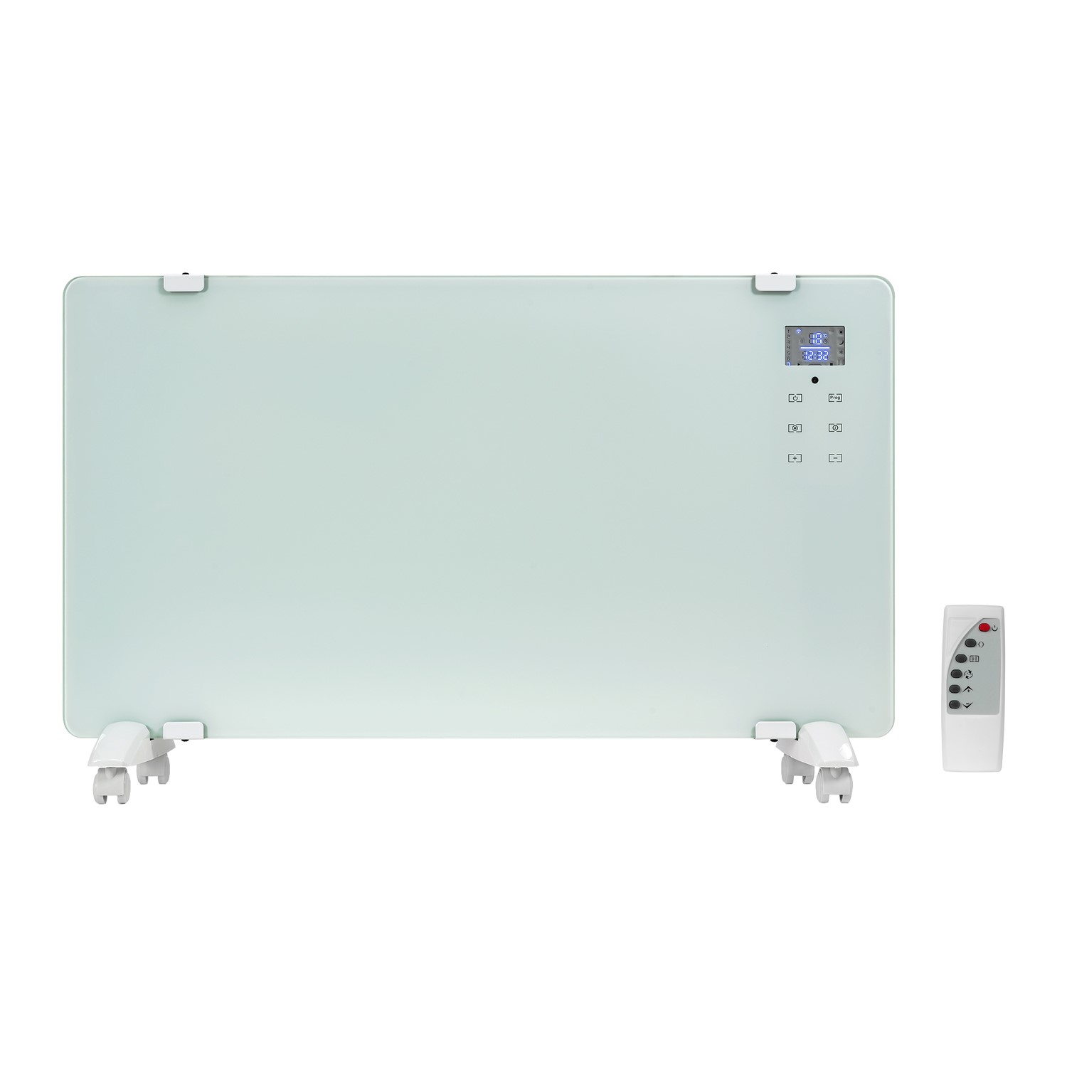 electriQ 2000W Designer Glass Heater Wall Mountable Low Energy with Smart WiFi Alexa - Ultra Slim on