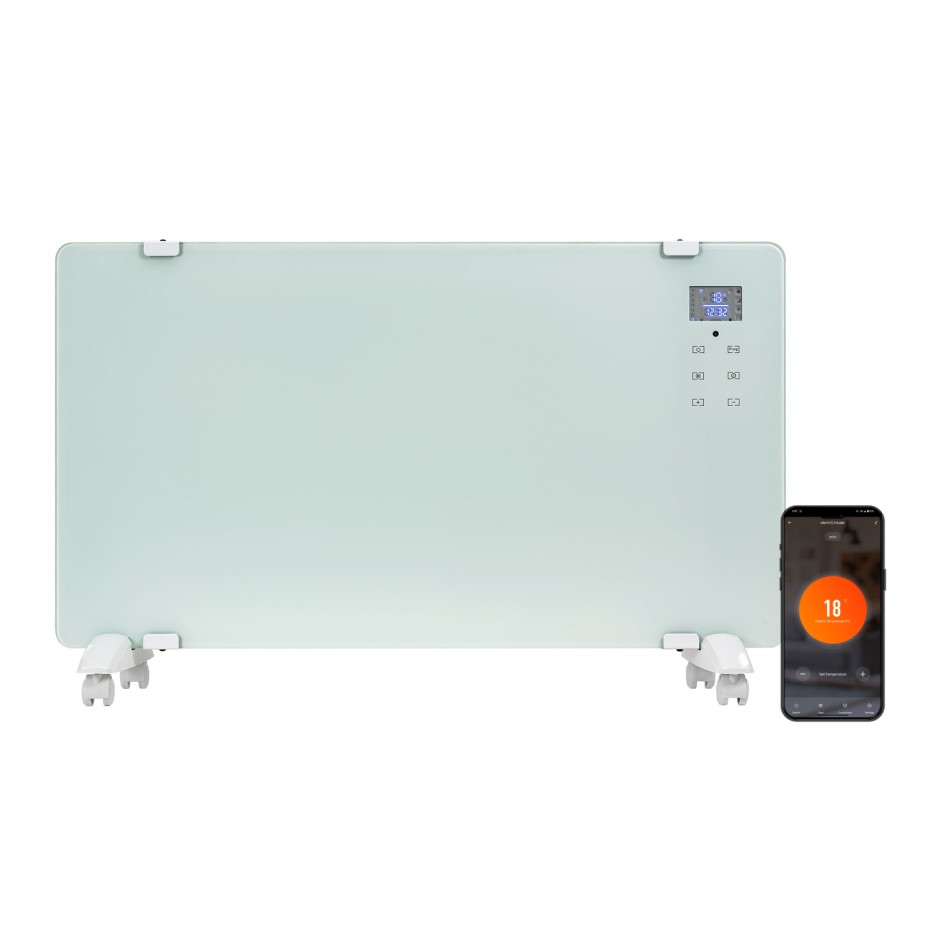 electriQ 2000W Designer Glass Heater Wall Mountable Low Energy with