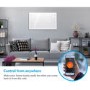 electriQ 2500W Smart Designer Glass Panel Convection Heater - Wall Mountable & Bathroom Safe - White