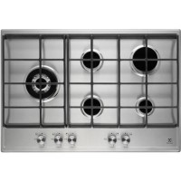 Electrolux EGH7353SOX 75cm Five Burner Gas Hob Stainless Steel With Cast Iron Pan Stands