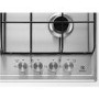 Electrolux EGH7353SOX 75cm Five Burner Gas Hob Stainless Steel With Cast Iron Pan Stands