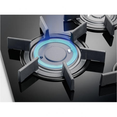 Electrolux EGU6647LOX Four Burner Gas Hob With Cast Iron Pan Stands Stainless Steel