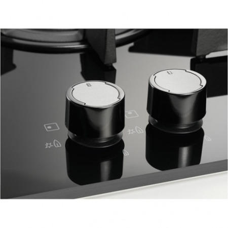 Electrolux EGU6647LOX Four Burner Gas Hob With Cast Iron Pan Stands Stainless Steel