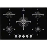 Electrolux EGT7353NOK 75cm Wide Black Five Burner Gas-on-glass Hob