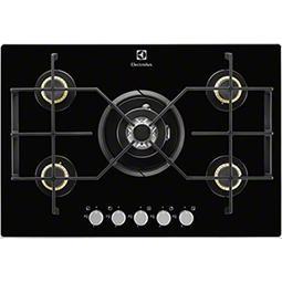 Electrolux EGT7355NOK 5 Burner 74cm Gas-on-glass Hob - Black