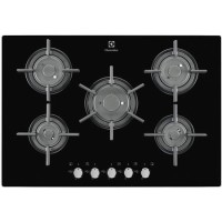 Electrolux EGT7657NOK 5 Burner Gas-on-glass Hob Black