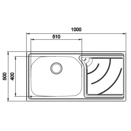 Astracast EHS1XXHOMESK Echo S1' Undermount Single Bowl Polished Stainless Steel Sink