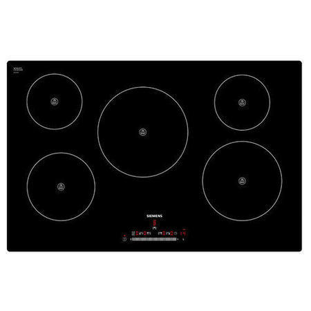 Siemens EH801FM17E 77cm Wide Touch Control Five Zone Induction Hob - Black