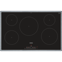 GRADE A1 - Siemens EH845FVB1E touchSlider Control 80cm Wide Five Zone Induction Hob - Black With Stainless Steel Frame