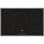 GRADE A1 - Siemens EH845FVB1E touchSlider Control 80cm Wide Five Zone Induction Hob - Black With Stainless Steel Frame
