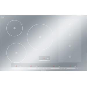 Siemens EH879SP17E iQ700 touchSlider Control 81cm Wide Induction Hob With FlexInduction Zone Metal Look Glass