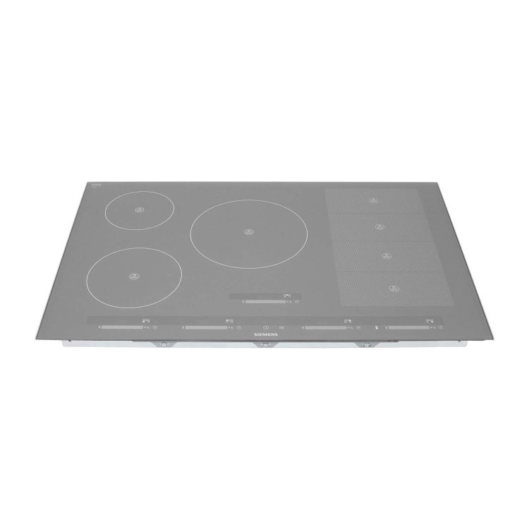Siemens EH879SP17E iQ700 touchSlider Control 81cm Wide Induction Hob With FlexInduction Zone Metal Look Glass