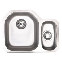 Astracast EHD1XXHOMESKL Echo D1' Undermount 1.5 Bowl Polished Stainless Steel Sink with Left Hand Small Bowl