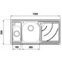 Astracast EH15XXHOMESKR Echo' 1.5 Bowl Right Hand Drainer Brushed Steel Sink