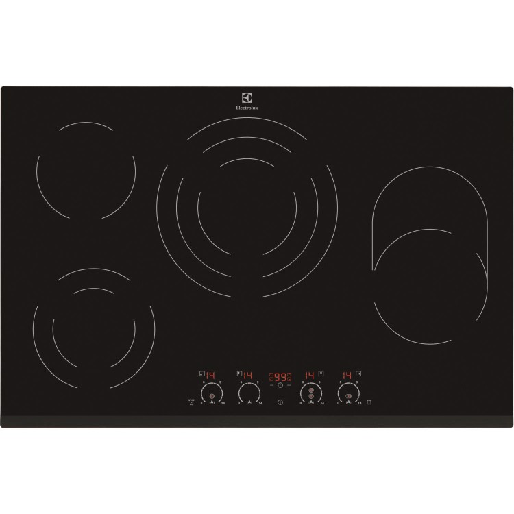 Electrolux EHF8748FOK Four Zone Ceramic Hob In Black
