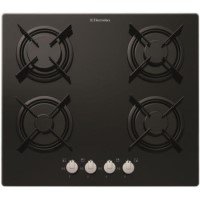 Electrolux EHT60410K Four Burner 60cm Gas-on-Glass Hob - Black