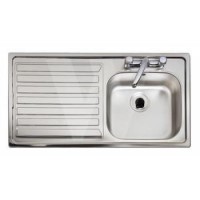 Astracast EI0951SL Aegean Single Bowl Left Hand Drainer Satin Steel Sink