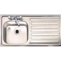 Astracast EI0951SR Aegean Single Bowl Right Hand Drainer Satin Steel Sink