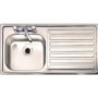 Astracast EI0951SR Aegean Single Bowl Right Hand Drainer Satin Steel Sink
