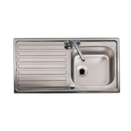 Astracast EI0951SX-16 Aegean Single Bowl Reversible Drainer Satin Steel Sink