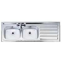Astracast EI1392DR Jade Double Bowl Right Hand Drainer Satin Steel Sink