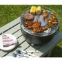 GRADE A1 - Portable Smokeless Charcoal BBQ Lotus Style Grill with Fan - Includes  Zipper Carry Bag and Pizza Pan
