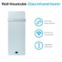 GRADE A2 - Low Energy 850w Infrared Designer Glass Wall Mounted Heater with Towel Rail and Smart WiFi Alexa - IP24 Bathroom Safe