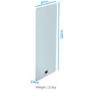 GRADE A2 - Low Energy 850w Infrared Designer Glass Wall Mounted Heater with Towel Rail and Smart WiFi Alexa - IP24 Bathroom Safe