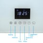 GRADE A2 - Low Energy 850w Infrared Designer Glass Wall Mounted Heater with Towel Rail and Smart WiFi Alexa - IP24 Bathroom Safe