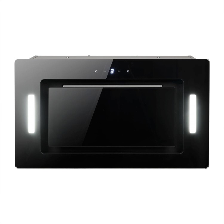 Refurbished electriQ EIQ52CANGBL 52cm Glass Canopy Cooker Hood Black