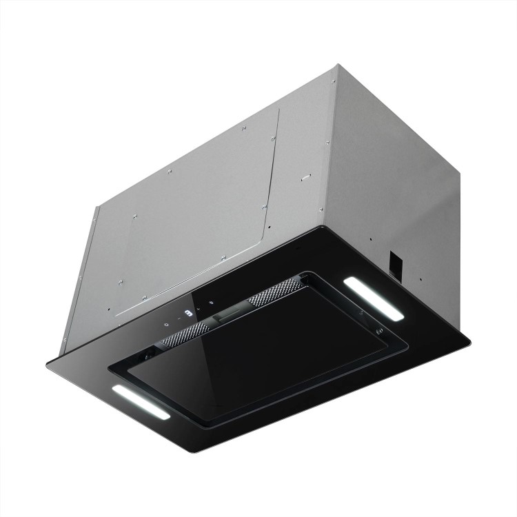 Refurbished electriQ EIQ52CANGBL 52cm Glass Canopy Cooker Hood Black