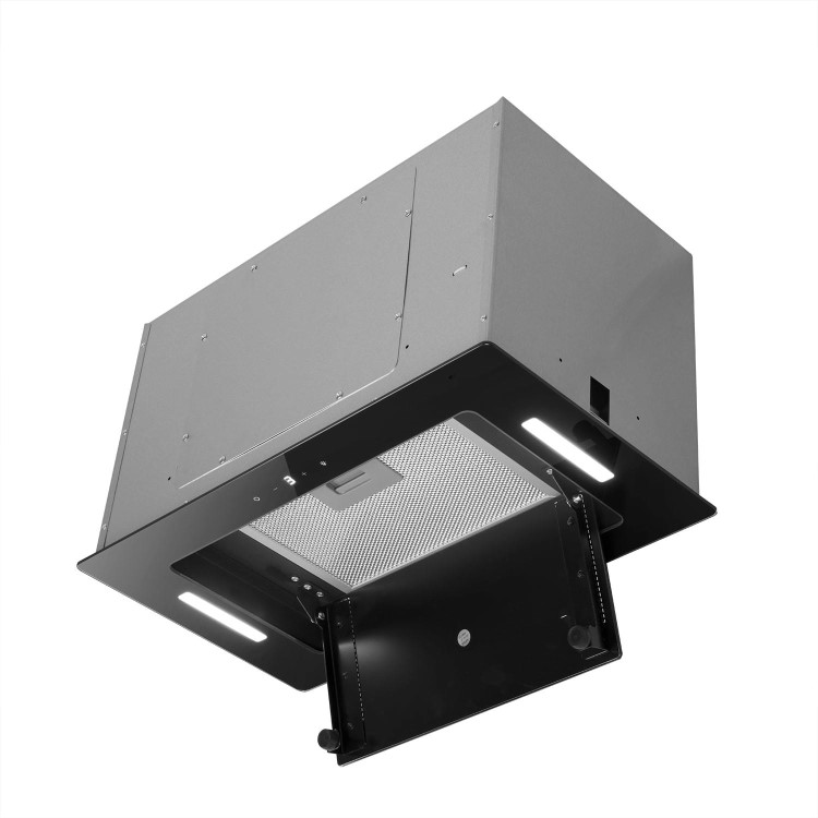 Refurbished electriQ EIQ52CANGBL 52cm Glass Canopy Cooker Hood Black